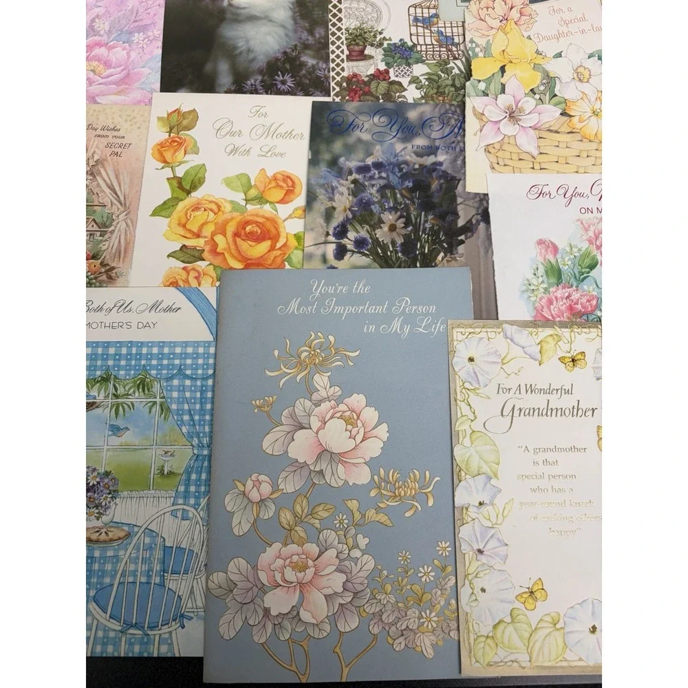 Vintage Mother's Day Greeting Cards Fronts ONLY Scrapbooking Crafts Lot of 50+